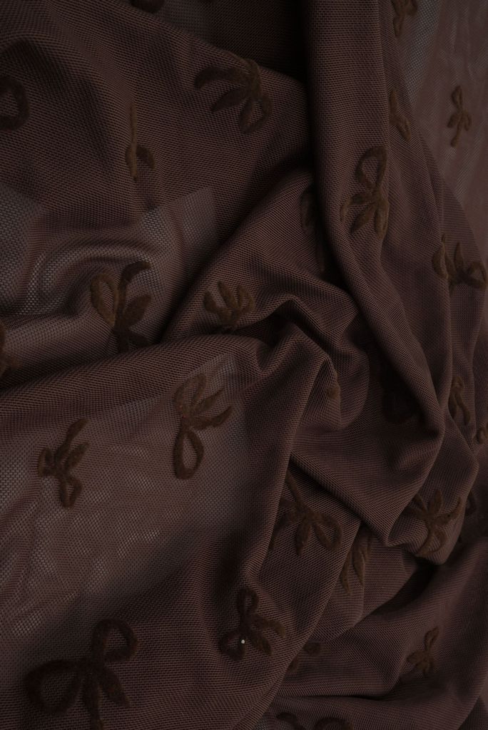 FLOCK-MS11411 / BROWN / 90%POLY 10%SPAN BOW FLOCKING MESH