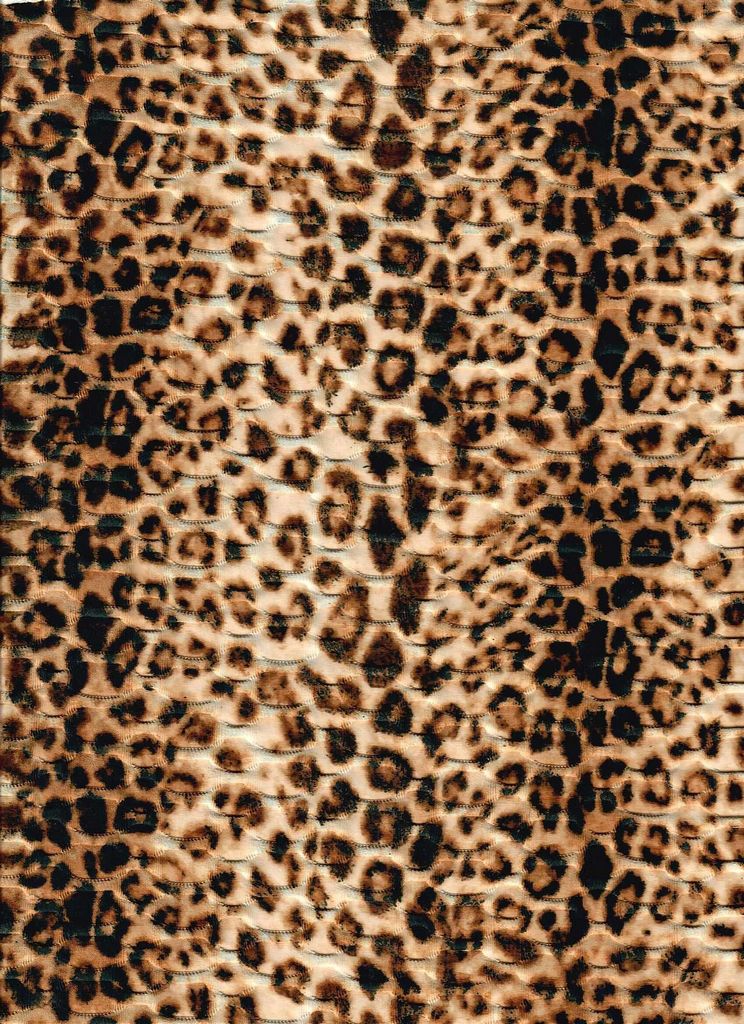 KNT4360-DU1098 / BROWN / 93%POLY 7%SPAN HONEYCOMB KNIT ANIMAL PRINT