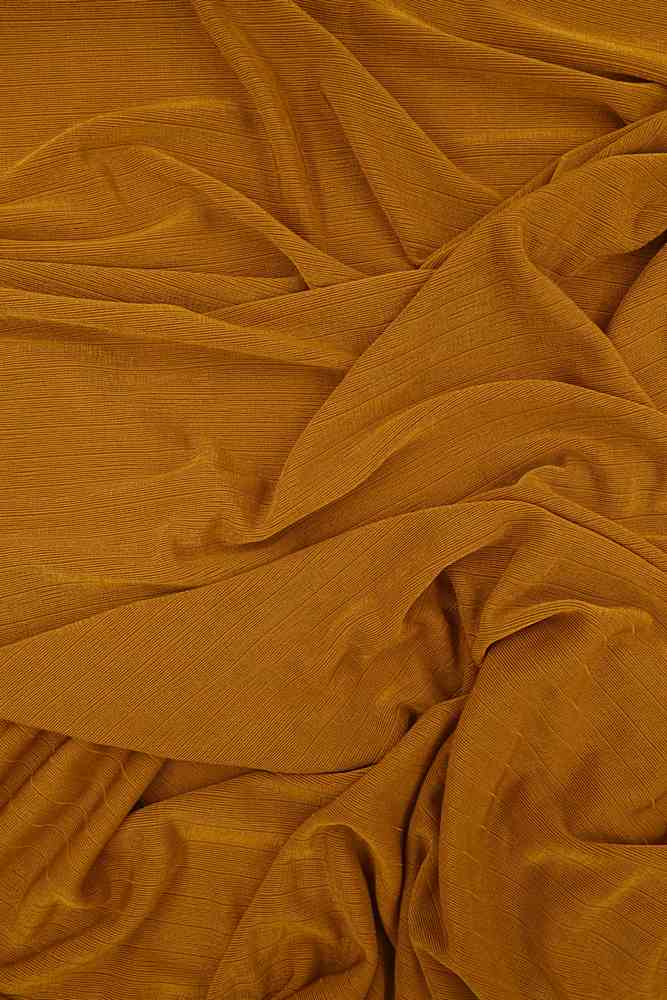 KNT4418 / MUSTARD DK / 95%POLY 5%SPAN 13X1 RIB SLINKY