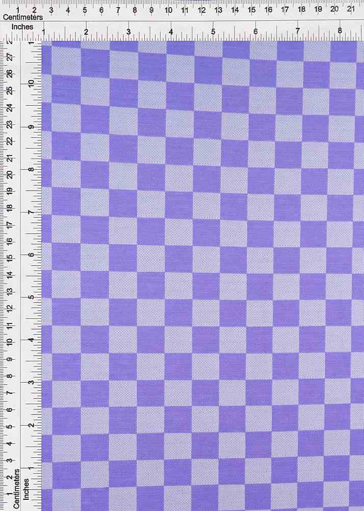 KNT4442 / LAVENDER / 97%POLY 3%SPAN DOUBLE KNIT JACQUARD CHECKER