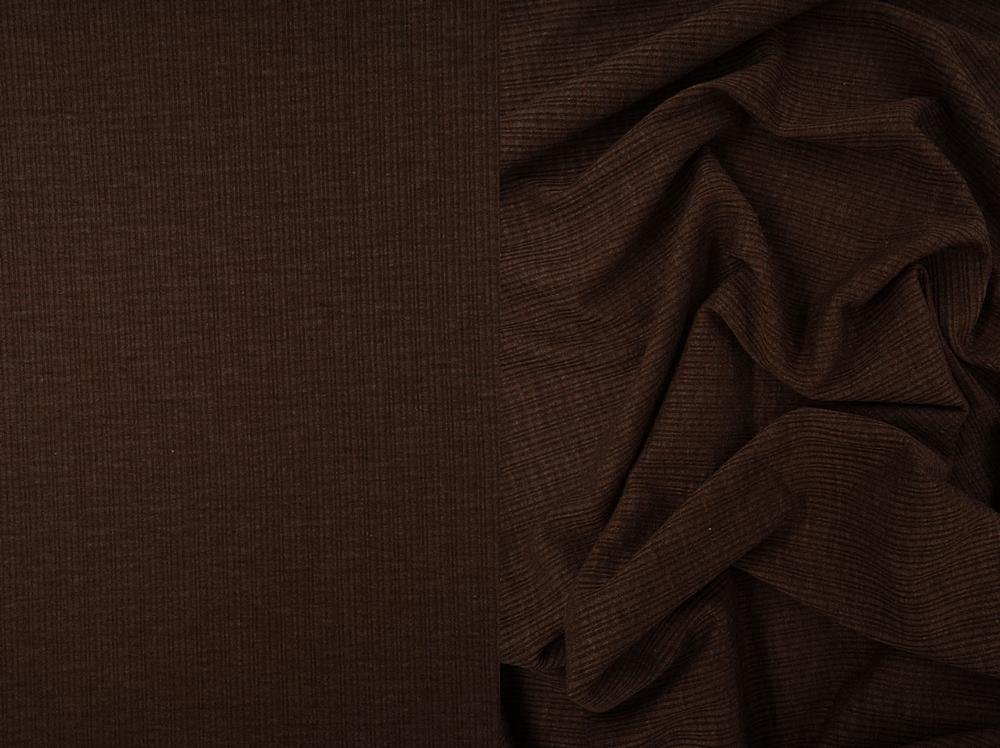 KNT3359-2TONE / BROWN / 67%POLY 28%RAY 5%SPAN POINTELLE TWO TONE RIB
