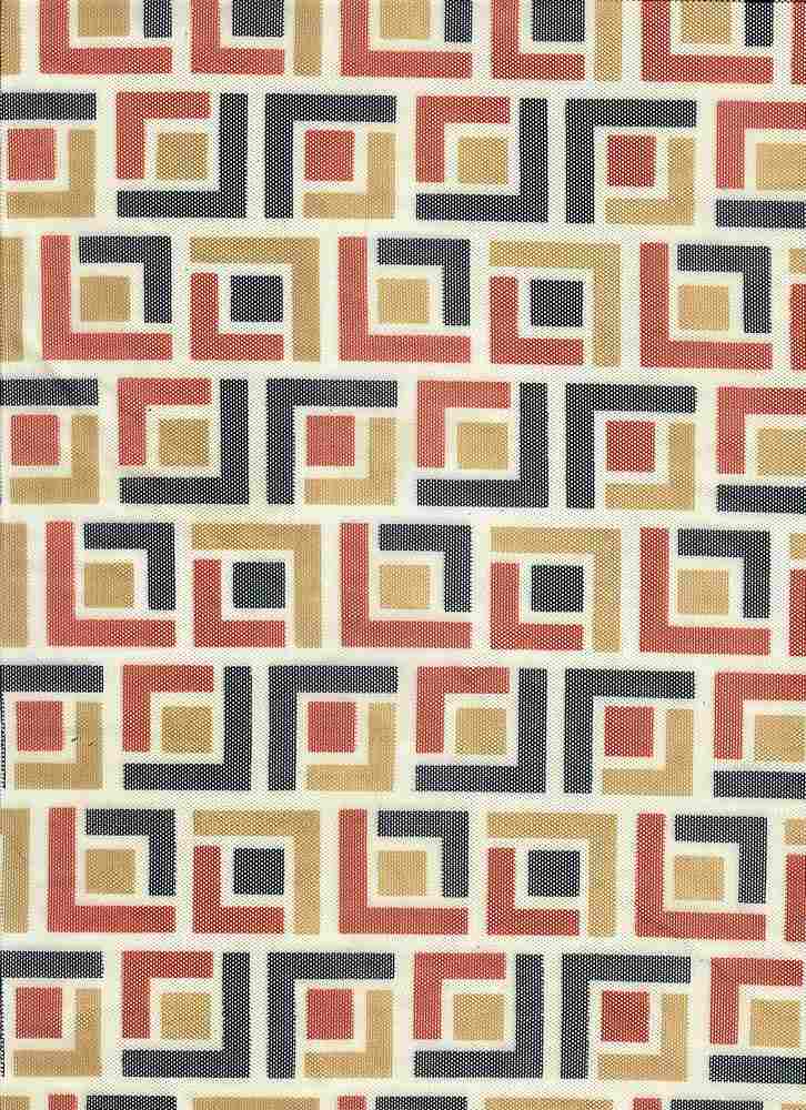 MESH-MS10618 / BLACK/MUSTARD / 90%POLY 10%SPAN MESH GEO PRINT