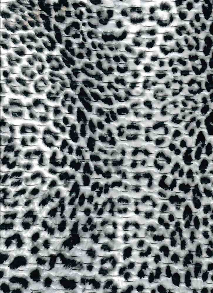KNT4360-SE30512 / GREY / 93%POLY 7%SPAN HONEYCOMB KNIT ANIMAL PRINT