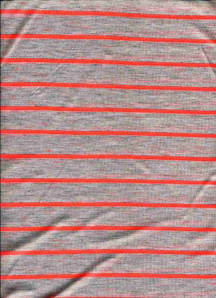 KNT3026 / N.CORAL / 83%RAYON 17%POLY POLY RAYON JERSEY STRIPE