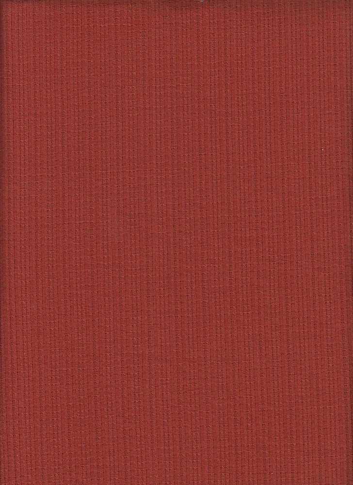 KNT3359 / RUST / 86%POLY 9%RAY 5%SPAN POINTELLE RIB SOLID