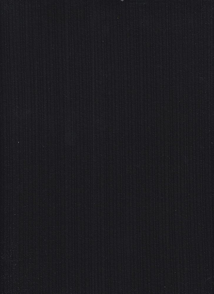 KNT3359 / BLACK / 86%POLY 9%RAY 5%SPAN POINTELLE RIB SOLID