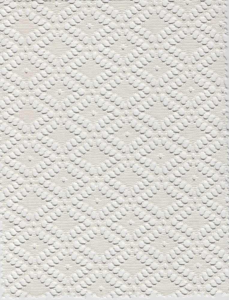 LACE3352 / IVORY / 100%POLY KNIT JACQUARD CROCHET
