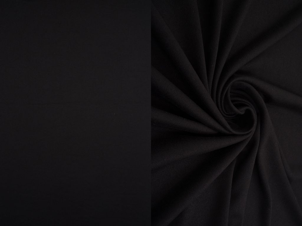 KNT2100 / BLACK / 96%POLY 4%SPAN DTY BRUSHED SOLID