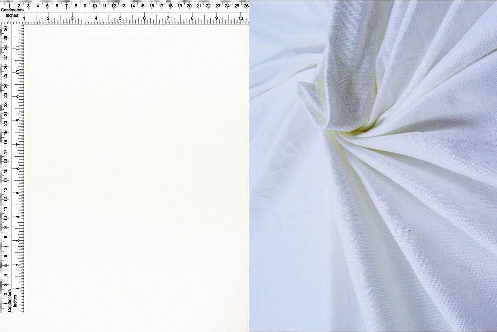 KNT2100 / WHITE PFP / 96%POLY 4%SPAN DTY BRUSHED SOLID