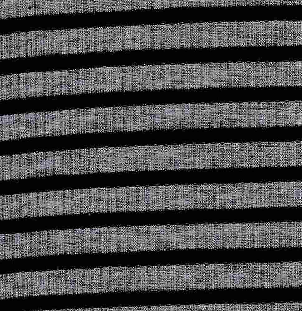KNT3450 / HGREY/BLK / 63% Poly 33% Rayon 4% Spandex 4x2 Rib Strp