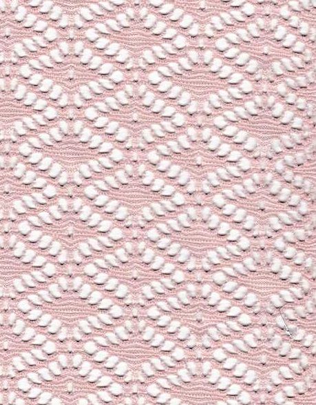 LACE3352 / BLUSH / 100%POLY KNIT JACQUARD CROCHET