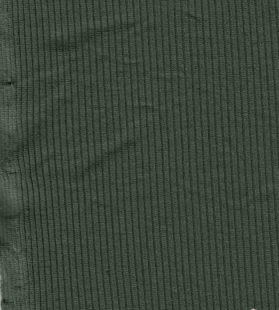 KNT3422 / OLIVE / 89%POLY 9%RAYON 2%SPAN 4x2 RIB SOLID