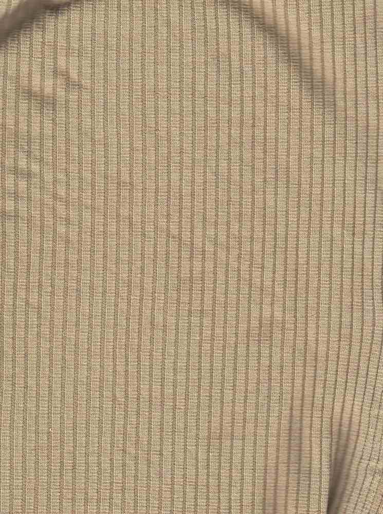 KNT3422 / KHAKI / 89%POLY 9%RAYON 2%SPAN 4x2 RIB SOLID