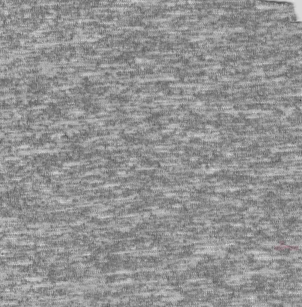 KNT3611 / H.GREY / 52%RAY 44%POLY 4%SPAN SWEATER MELANGE BRUSHED SOLID