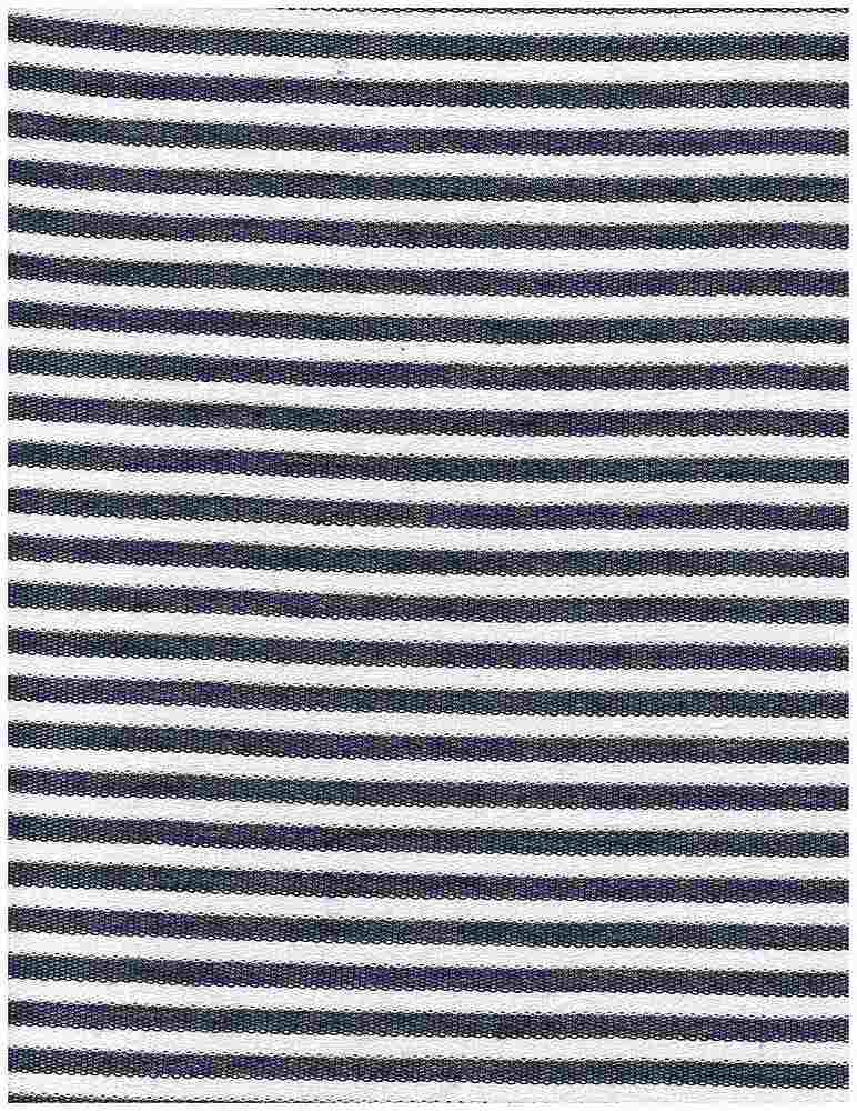 KNT3465 / IVORY/NAVY / 84%RAY 12%POLY 4%SPAN FRENCH TERRY HRZTL STRIPE Y/D