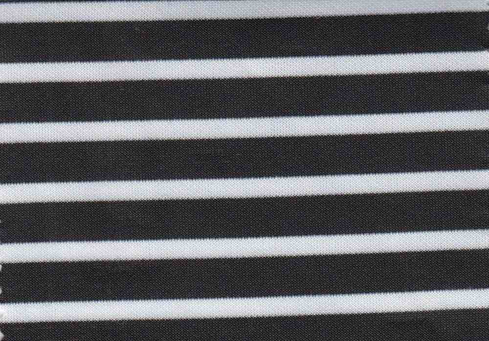 TECH-3641 / BLACK/IVORY / 95% POLY 5% SPANDEX POLY ST TECHNO STRIPE
