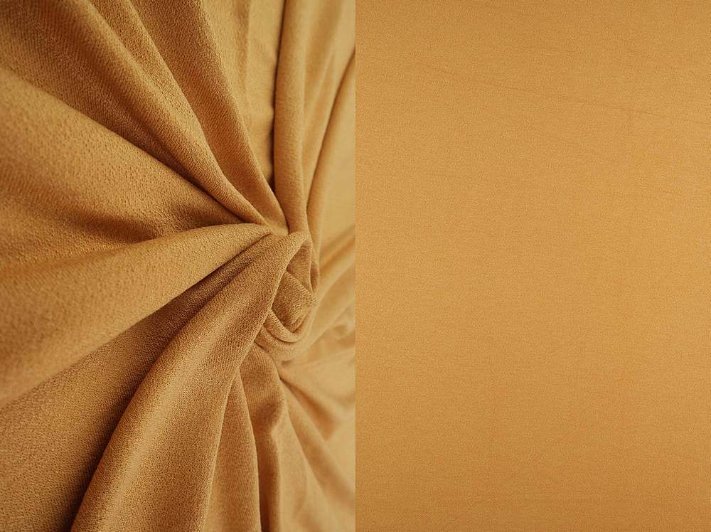 KNT3527 / MUSTARD / 95%RAYON 5%SPAN VISCOSE KNIT CREPE SOLID
