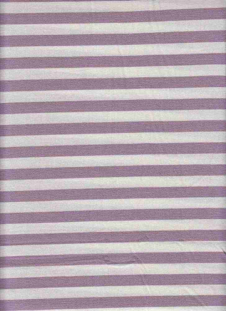 KNT3072 / LAVANDER/IVORY / 95%RAY 5%SPAN RAYON SPAN JERSEY 1CMx1CM HTL STP Y/D