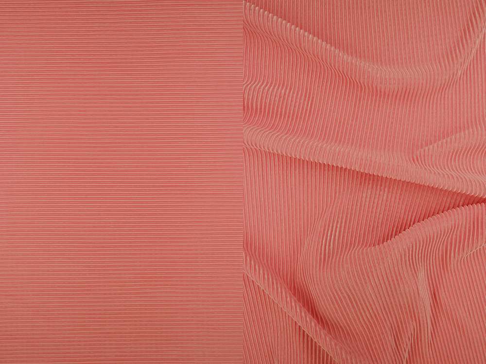 KNT3696 / PINK ROSE / 100%POLY BODRE FABRIC/INTERLOCK PLEATED
