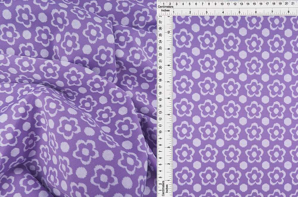 KNT4443 / LAVENDER / 96%POLY 4%SPAN DOUBLE KNIT JACQUARD FLOWER