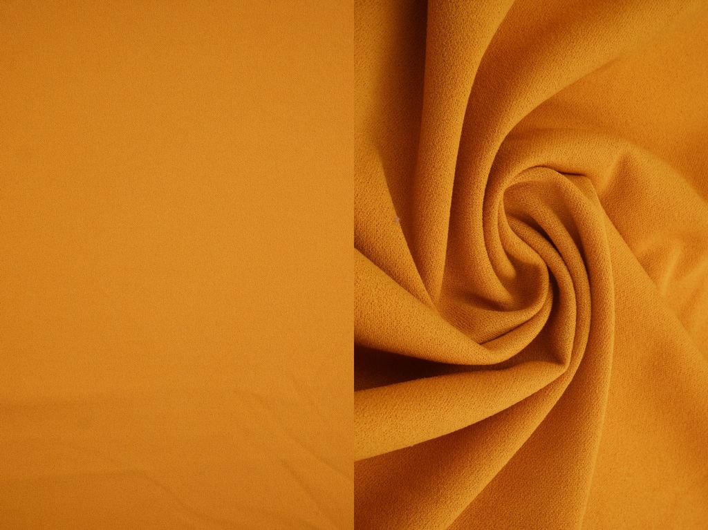 TECH-3311 / MUSTARD / 95%POLY 5%SPAN TECHNO CREPE SOLID