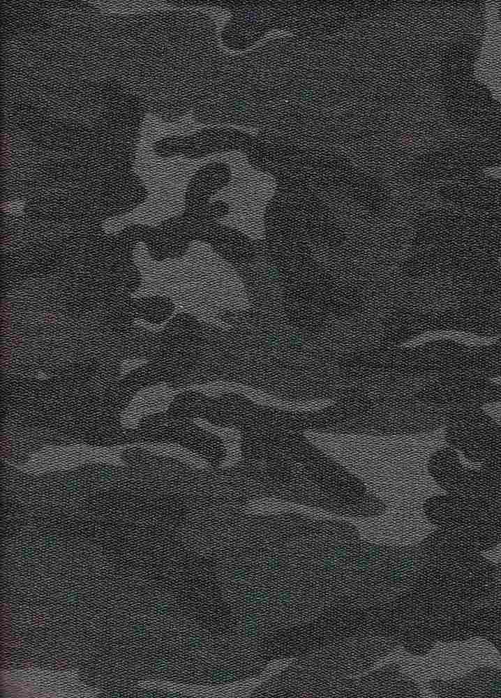 KNT1374-SE71178 / OLIVE / 72%POLY 24%RAY 4%SPAN FRENCH TERRY CAMOUFLAGE PRINT