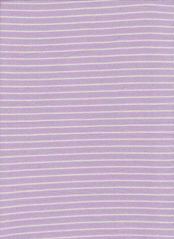 KNT3115 / ORCHID/IVORY / 96%RAY 4%SPAN JERSEY 1/4x1/16 Yarn Dye Stripe