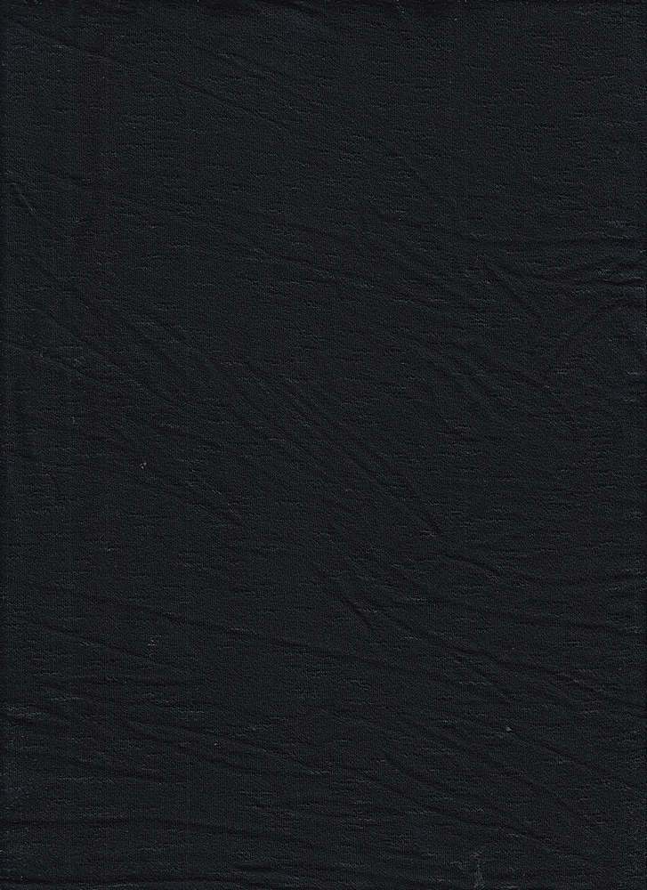 KNT3776 / BLACK / 97%RAY 3%SPAN RAYON VISCOSE CREPE SLUB SOLID