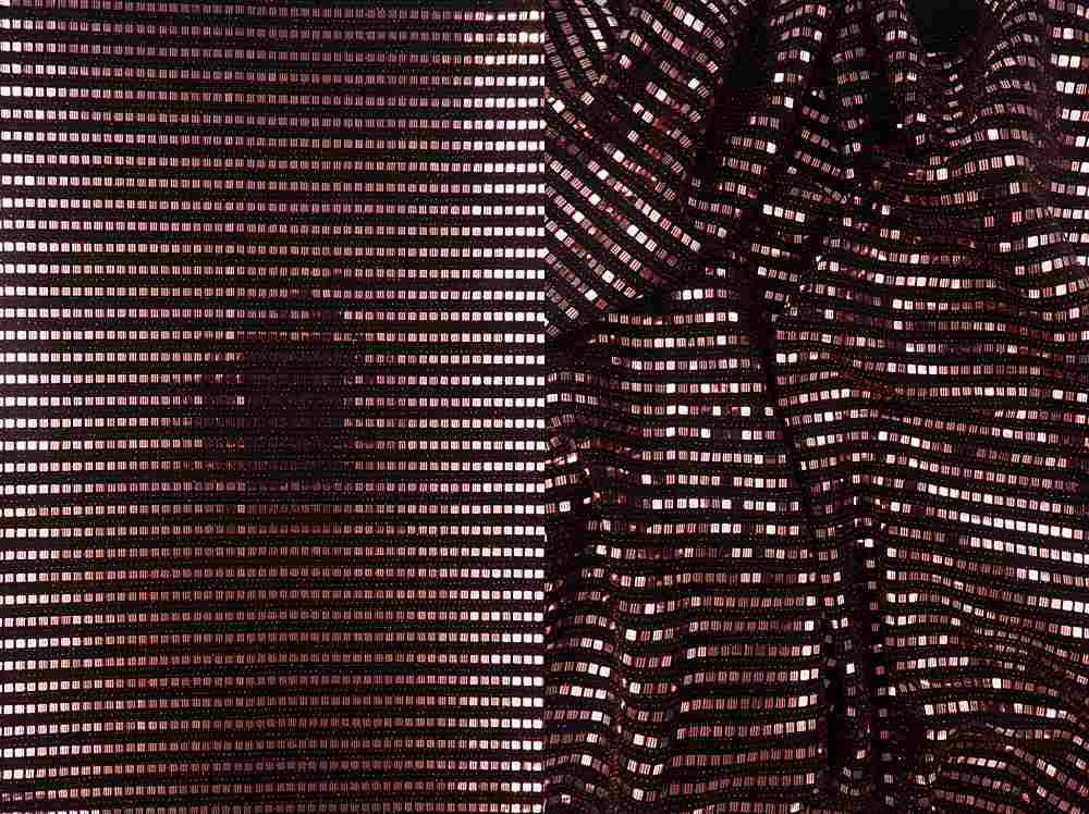 KNT4183 / BLACK/RED / 89%NYL 6%MTL 5%SPAN NYLON METALLIC SLINKY W/TRANS