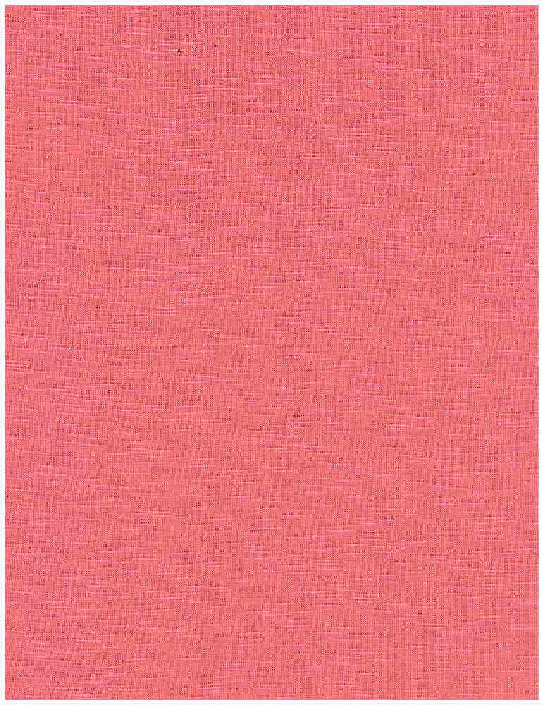 KNT3784 / CORAL / 96%RAY 4%SPAN RAYON SPAN JERSEY SLUB SOLID