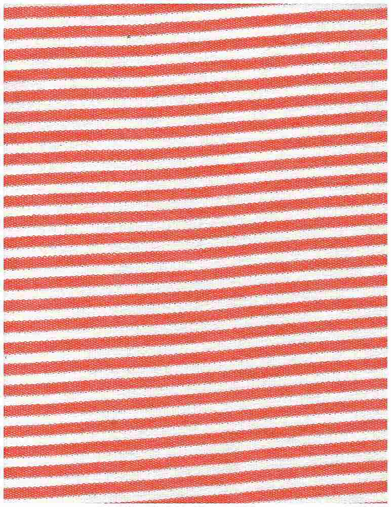 KNT3465 / IVORY/RED / 84%RAY 12%POLY 4%SPAN FRENCH TERRY HRZTL STRIPE Y/D