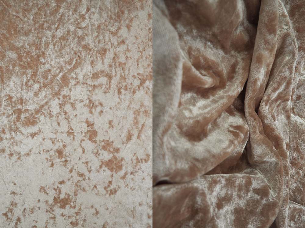 KNT3734 / CAMEL / 97%POLY 3%SPAN CRUSHED VELVET SOLID