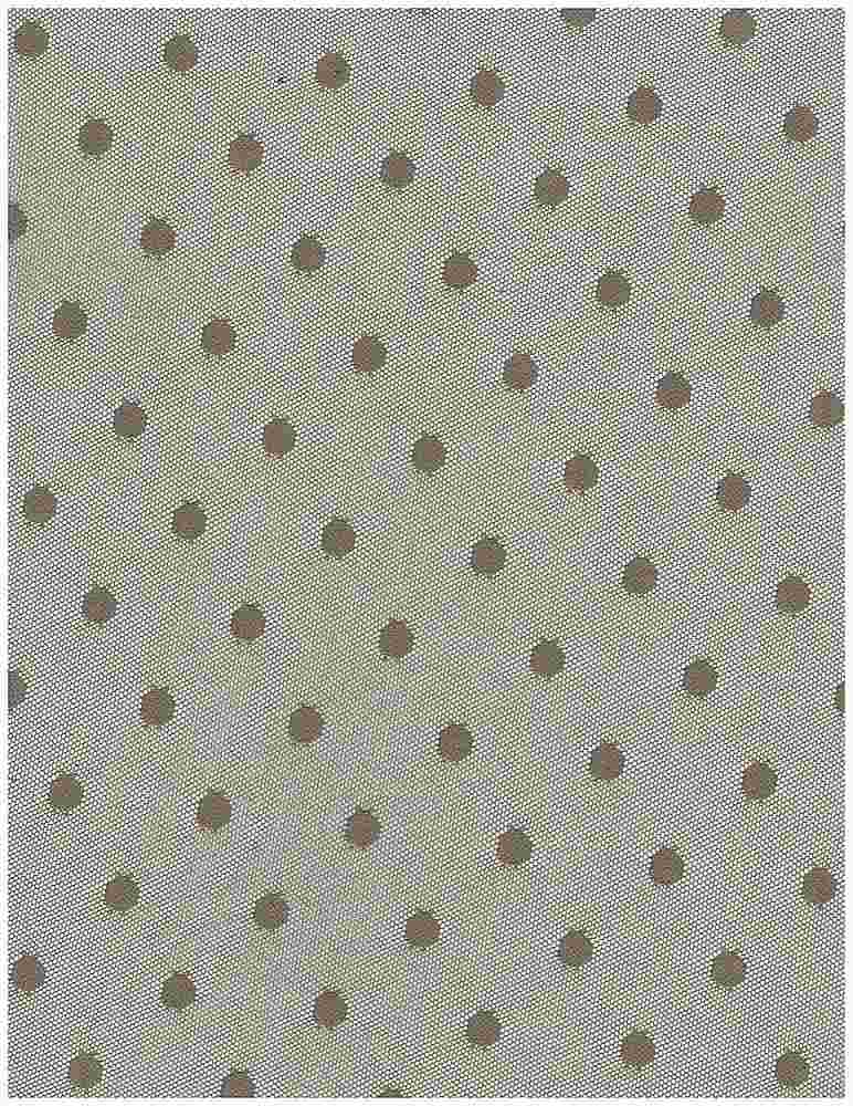 MESH-3698 / OLIVE / 90%NYLON 10%SPAN POLKA DOT LACE/MESH SOLID