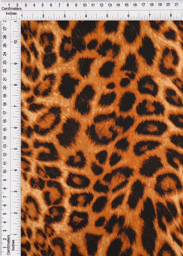 KNT4520-DU613 / BROWN / 96%POLY 4%SPAN DTY BRUSHED ANIMAL PRINT