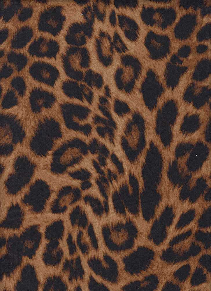 KNT4520-DU613 / BROWN / 96%POLY 4%SPAN DTY BRUSHED ANIMAL PRINT