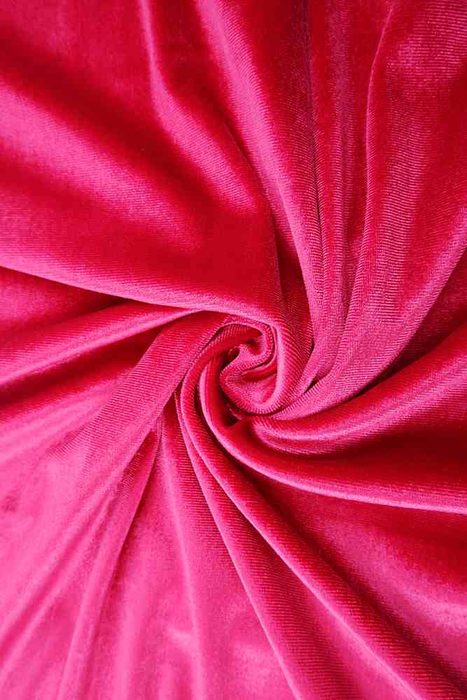 KNT3850 / PINK HOT / 92%POLY 8%SPANDEX VELVET SOLID