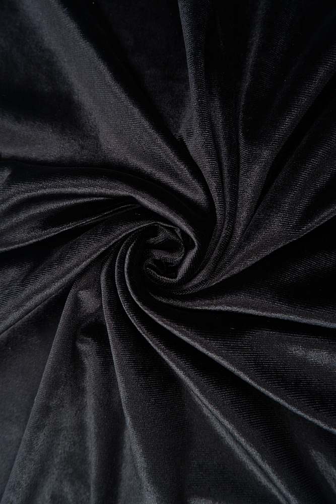 KNT3850 / BLACK / 92%POLY 8%SPANDEX VELVET SOLID