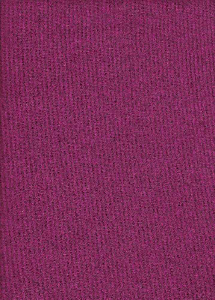 KNT3855 / BERRY / 76%RAY 21%POLY 3%SPAN 2X2 RIB BRUSHED 2TONE SWEATER
