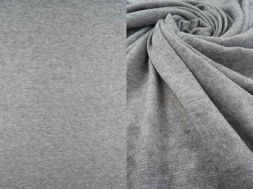 KNT3864 / H.GREY / 50%RAY 28%POLY 22%NYLON TWO-TONE SWEATER KNIT SOLID