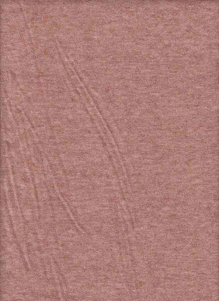 KNT3864 / RUST / 50%RAY 28%POLY 22%NYLON TWO-TONE SWEATER KNIT SOLID