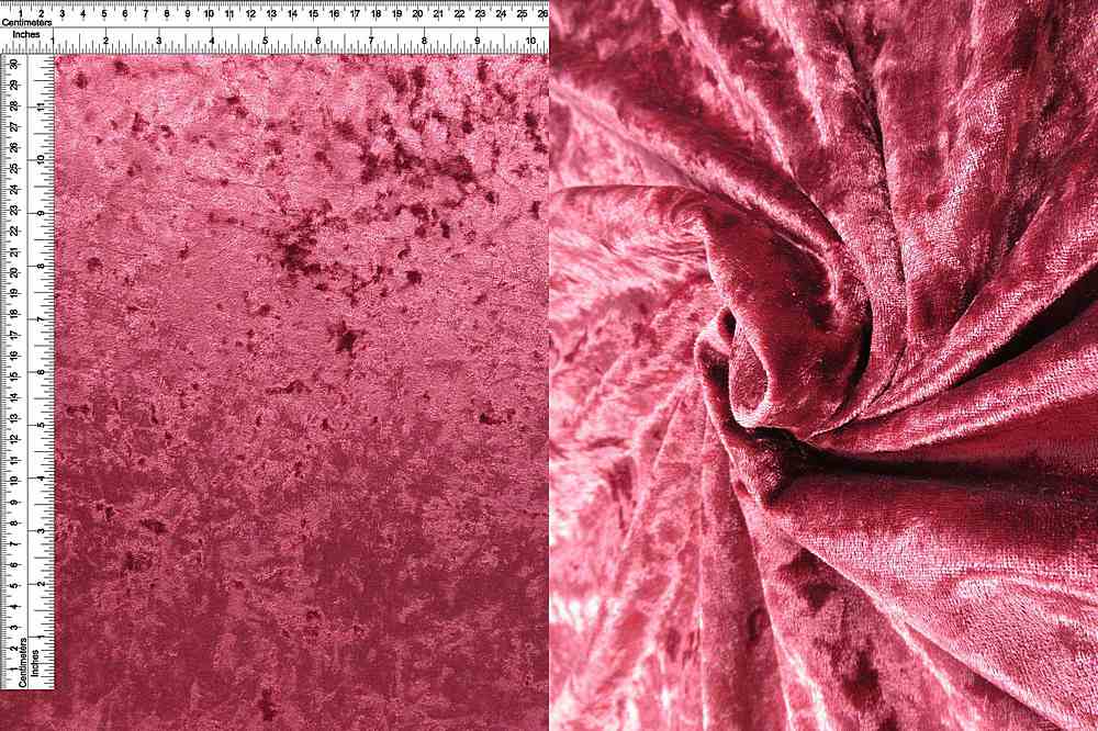 KNT3734 / RED PEPPER / 97%POLY 3%SPAN CRUSHED VELVET SOLID