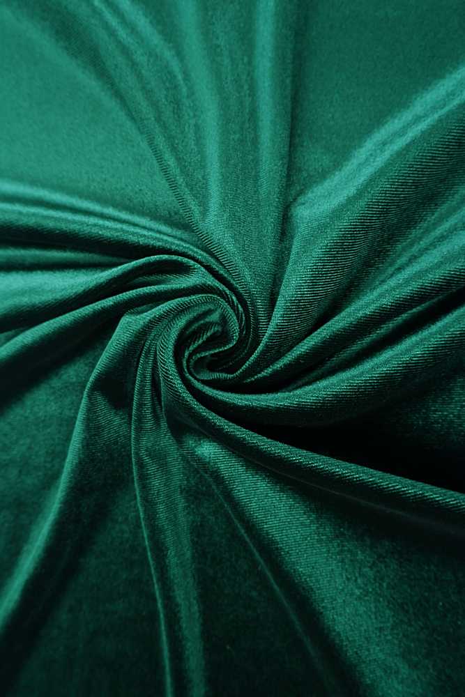 KNT3850 / HUNTER GREEN / 92%POLY 8%SPANDEX VELVET SOLID