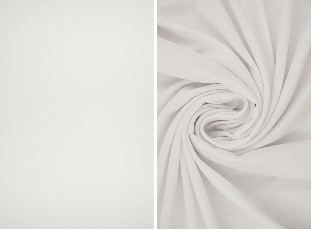KNT2100 / WHITE / 96%POLY 4%SPAN DTY BRUSHED SOLID
