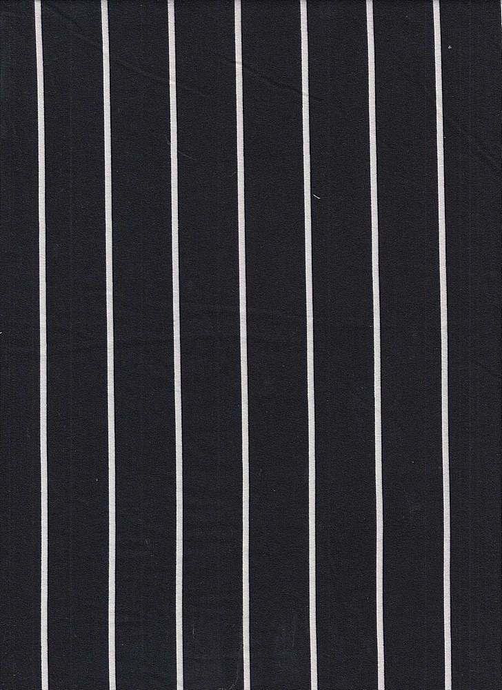 KNT2100-DU1634 / BLACK/IVORY / 96%POLY 4%SPAN DTY BRUSHED VERTICAL STRIPE PRINT