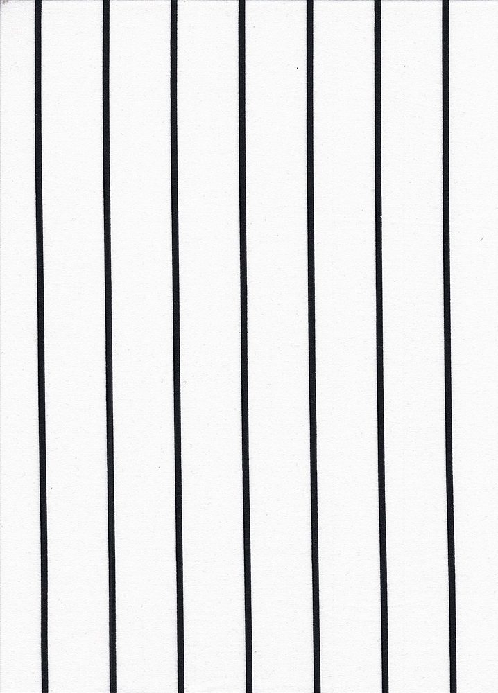 KNT2100-DU1634 / IVORY/BLACK / 96%POLY 4%SPAN DTY BRUSHED VERTICAL STRIPE PRINT