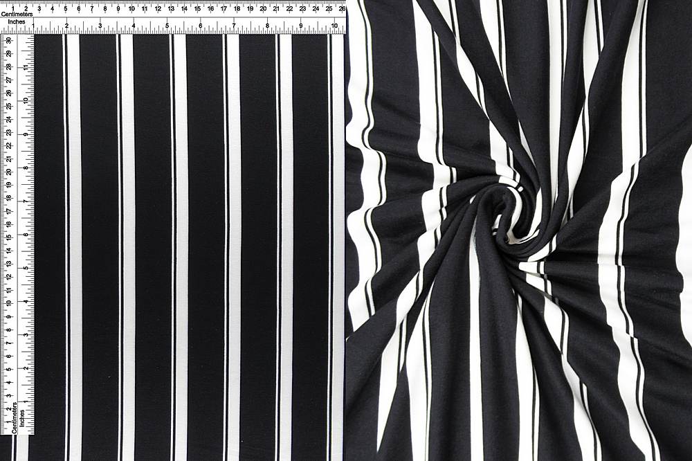 KNT2100-DU1641 / BLACK / 96%POLY 4%SPAN DTY BRUSHED VERTICAL STRIPE PRINT