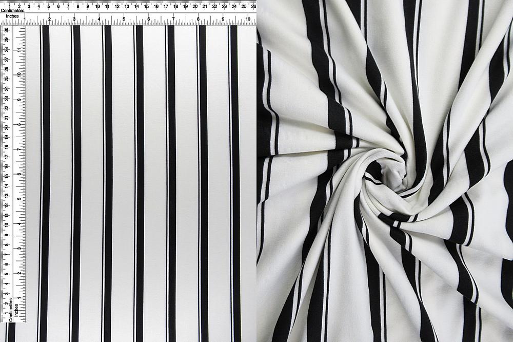 KNT2100-DU1641 / CREAM / 96%POLY 4%SPAN DTY BRUSHED VERTICAL STRIPE PRINT
