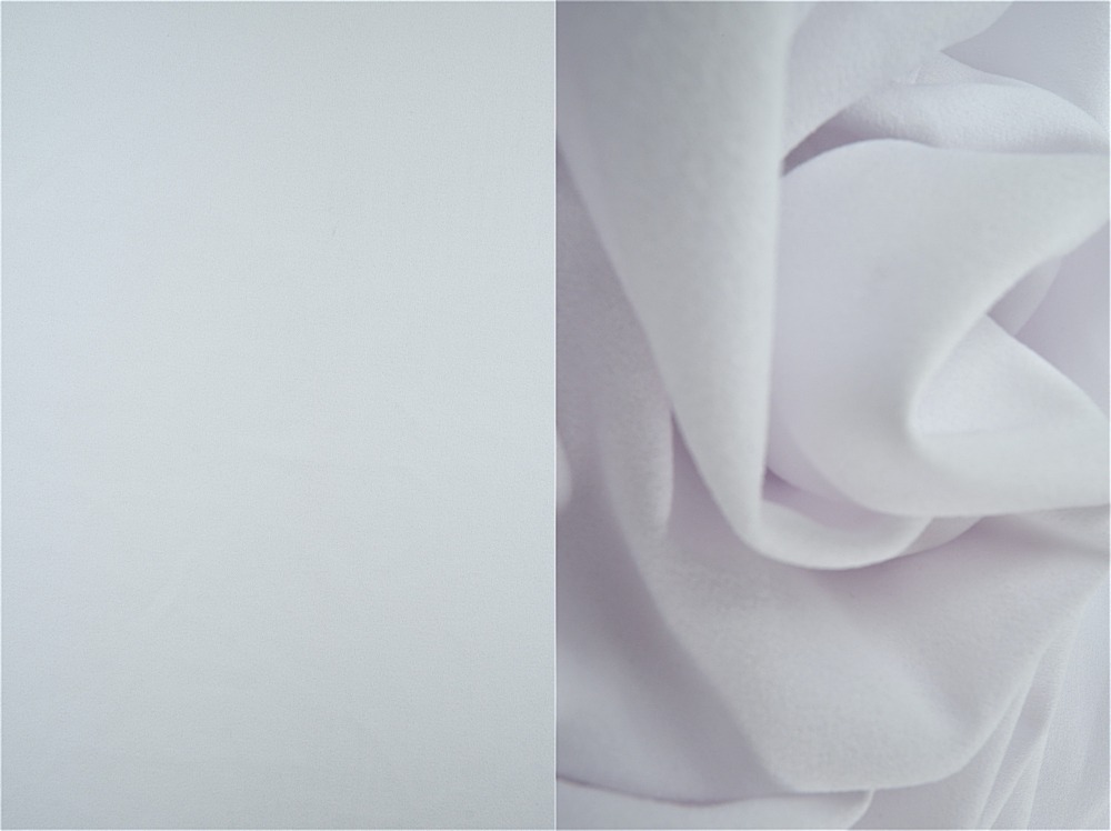 TECH-3311 / WHITE / 95%POLY 5%SPAN TECHNO CREPE SOLID