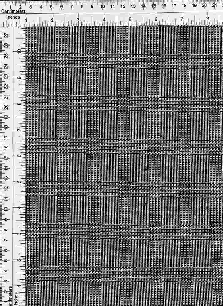 KNT3941 / BLACK/OFF WHITE / 84%POLY 15%RAYON 1%SPAN KNIT JACQUARD Y/D