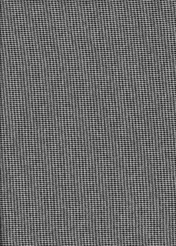 KNT3946 / BLACK/WHITE / 84%POLY 13%RAYON 3%SPAN MINI HOUNDSTOOTH Y/D